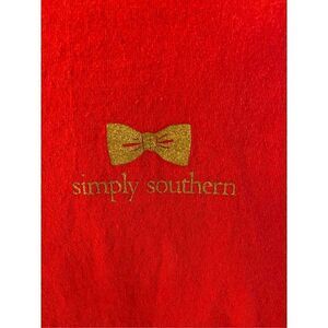 Simply Southern Red Christmas Long Sleeve TShirt Elf "Tis the Season" Youth larg